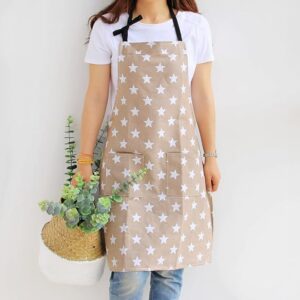 Cotton Bib Apron with Pocket